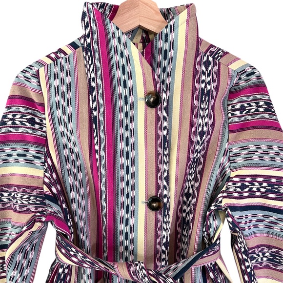 Sezane Urlich Jacket Pink Blue Size 36 - Picture 7 of 15